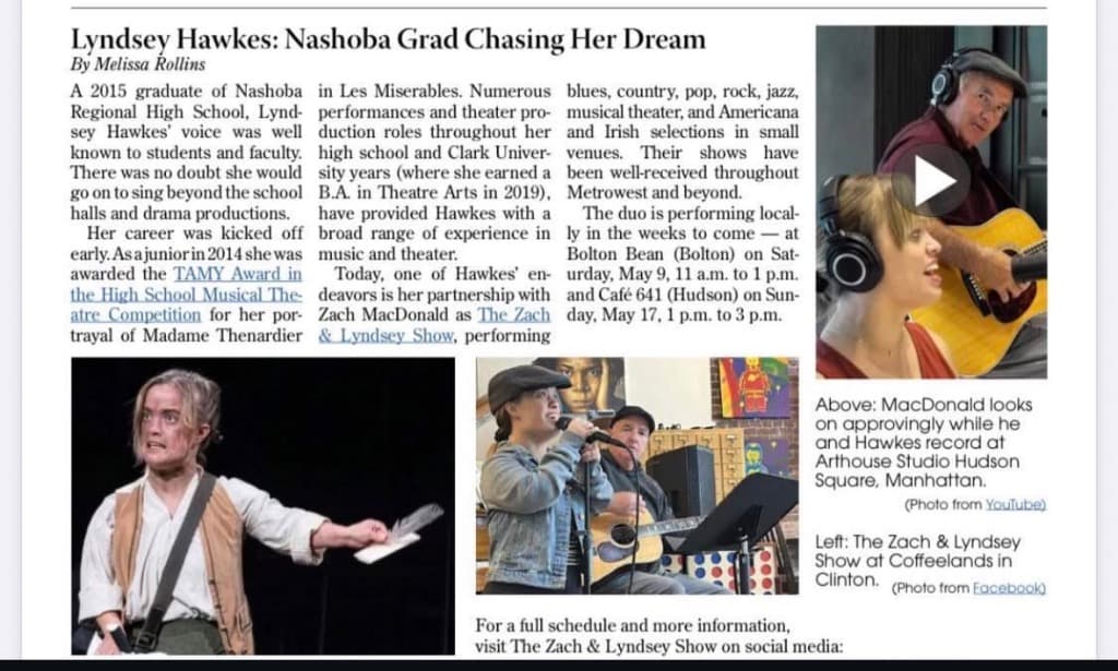 The Independent of Stow and Bolton article featuring Lyndsey Hawkes and The Zach & Lyndsey Show
